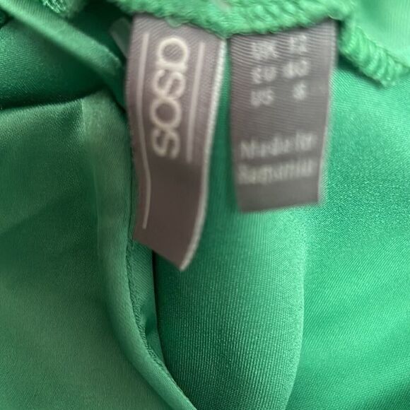 ASOS GREEN PARTY SLIP DRESS‎ SIZE 8 - Picture 6 of 10